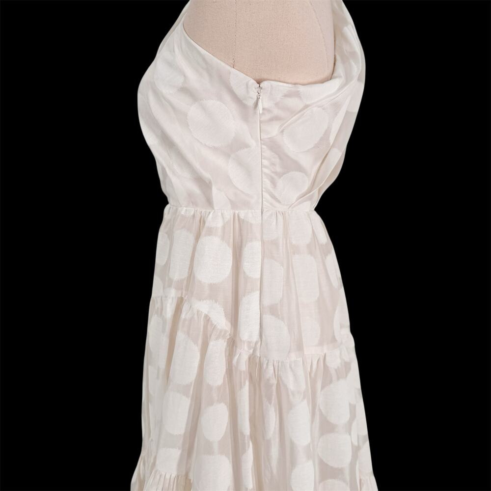 Ulla Johnson Ariane Dress Off White Polka Dot Silk Midi Bridal LWD Party Size 2 - Picture 7 of 16